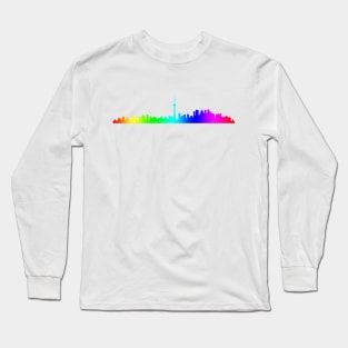 Canada - Toronto Skyline Rainbow _004 Long Sleeve T-Shirt